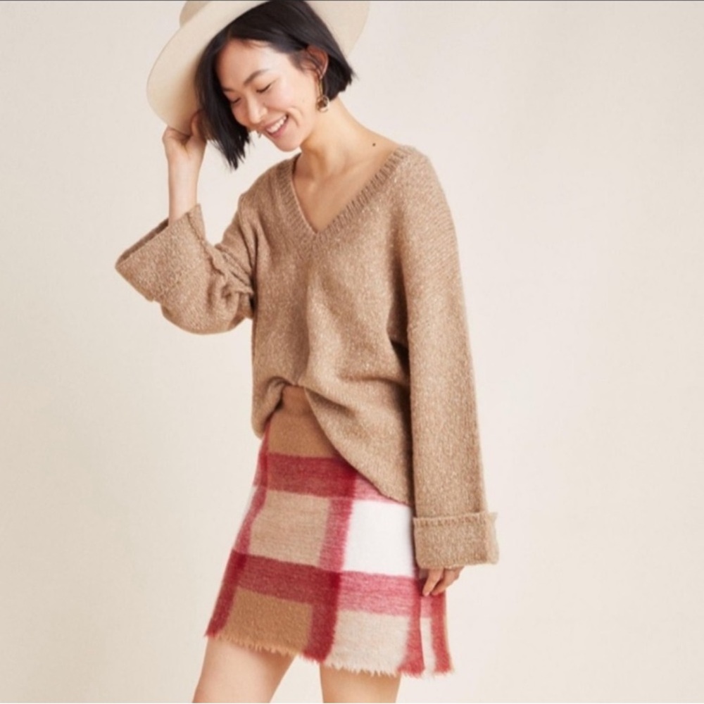 Anthropologie Maggie bell sleeve wool blend sweater